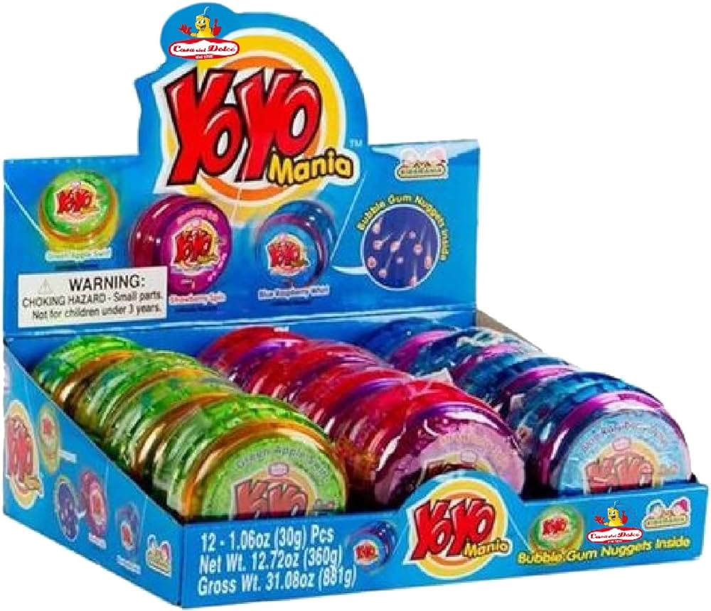 Yoyo Mania Bubble Gum candy toy -  12ct